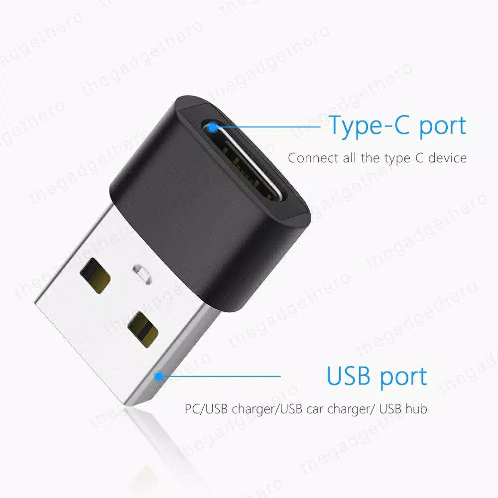 USB OTG Male to Type-C Female Adapter Interface Converter Connector