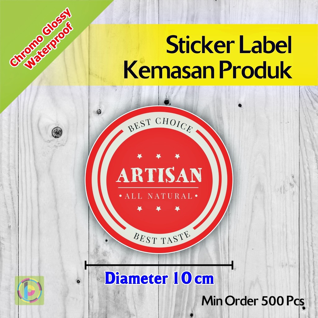 

Cetak Stiker Label Kemasan Produk | Glossy | Diameter 10 cm