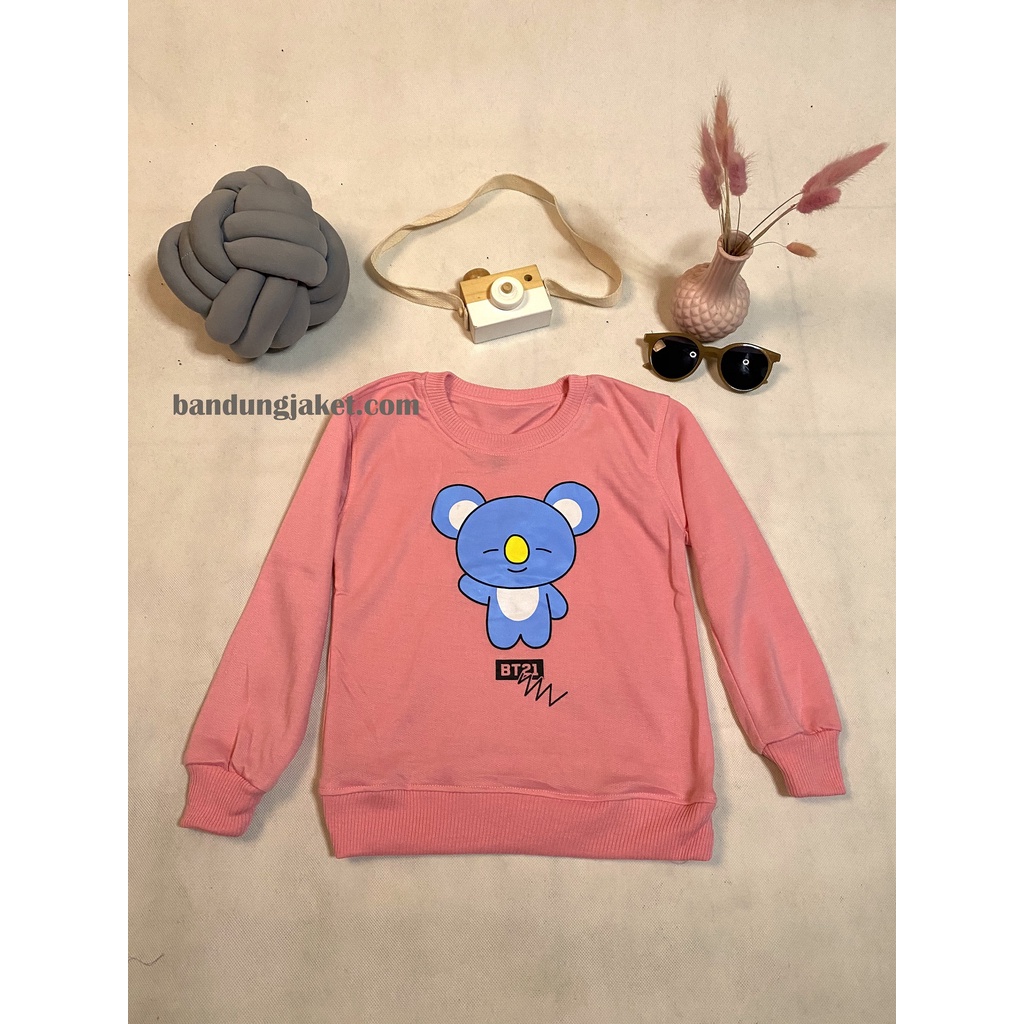 SWEATER ANAK CREW NECK BT21W PANDA // SWEATER BASIC ANAK BTS KOREA KEREN