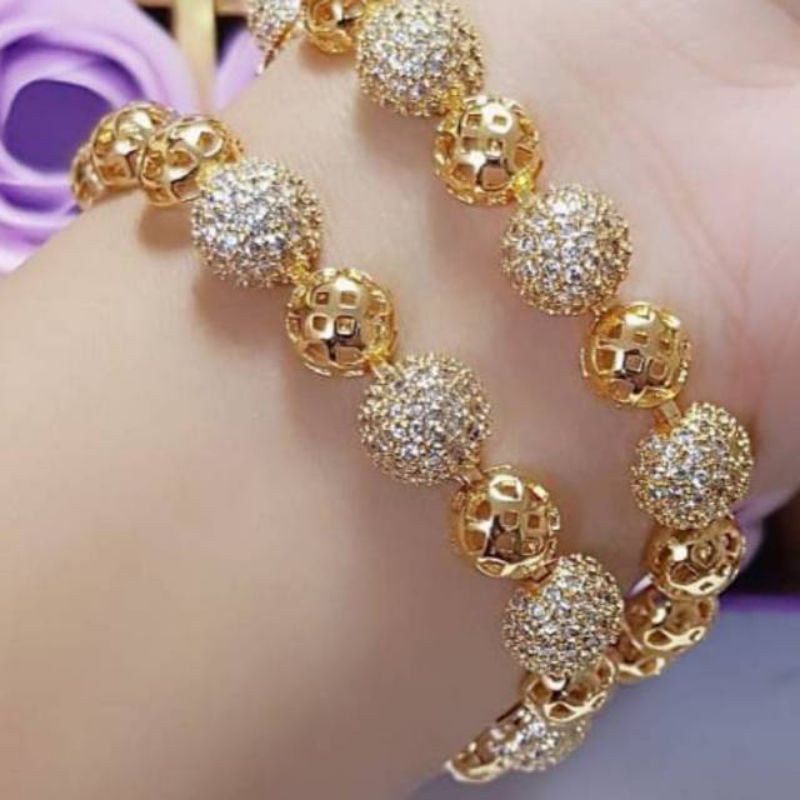 xuping gelang lapis emas 24k 161i