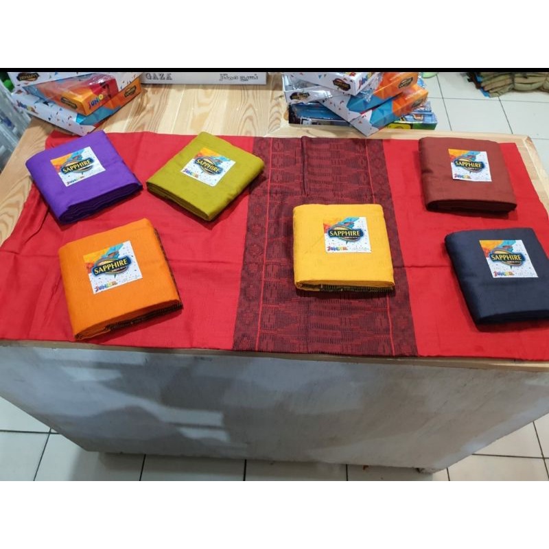 sarung shappire anak polos warna,putih polos &hitam polos