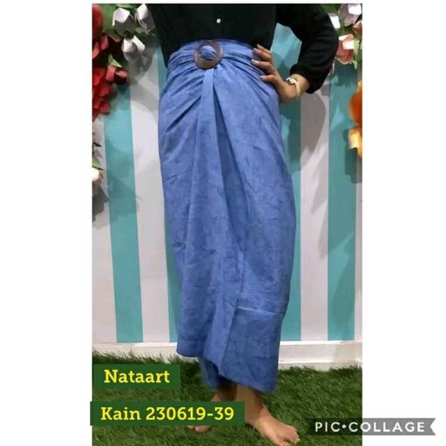 KAIN BATIK KATUN PRINT MOTIF ABSTRAK WARNA BIRU 230619-39