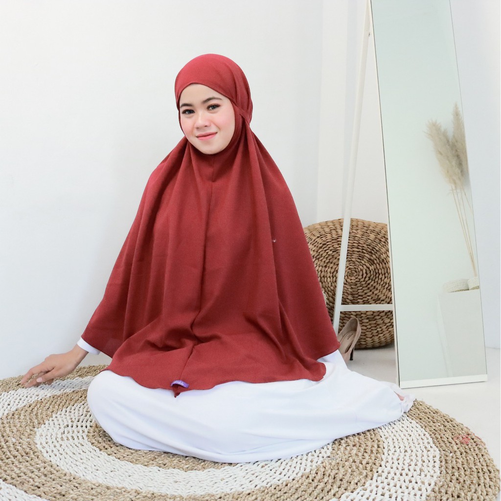 Jilbab Instan Bergo Maryam Jumbo Diamond  I Khimar Jumbo Tali Non Pet