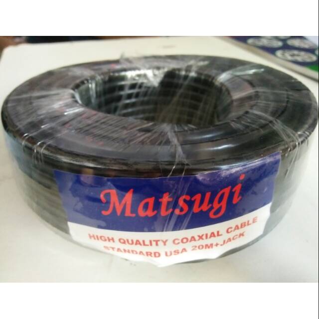 Kabel Antena TV 5C 20M + Jack MATSUGI