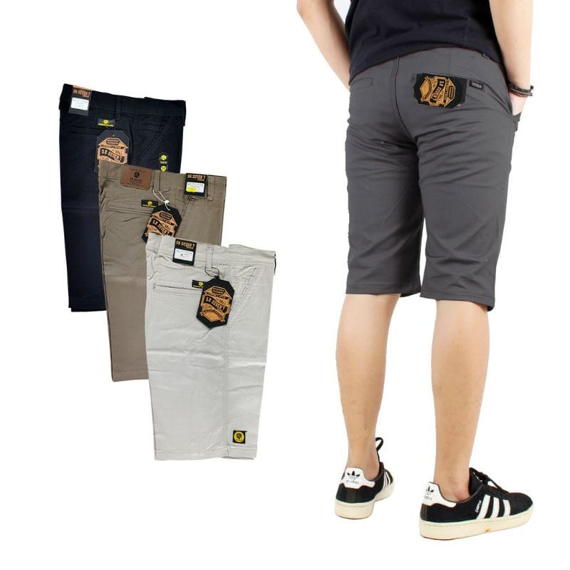 Celana Chino Pendek Pria Super Jumbo Oversize 39-50 Stretch Cotton Combed Chino Pendek Cowok  Chino Pendek SR Seven