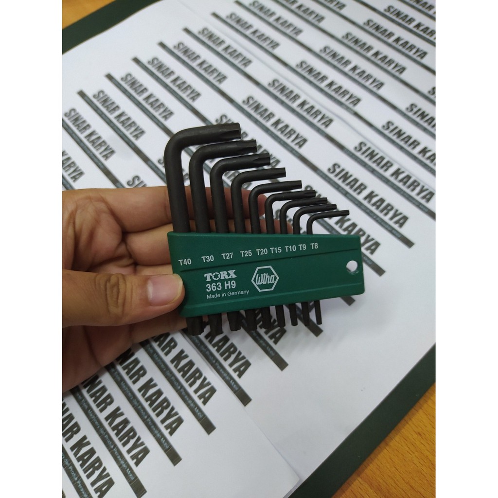 Kunci L WIHA 363 H9 TORX Key Set Holder Manganese Phosphated 9 Pcs ORIGINAL GERMANY Bintang Mini ORI