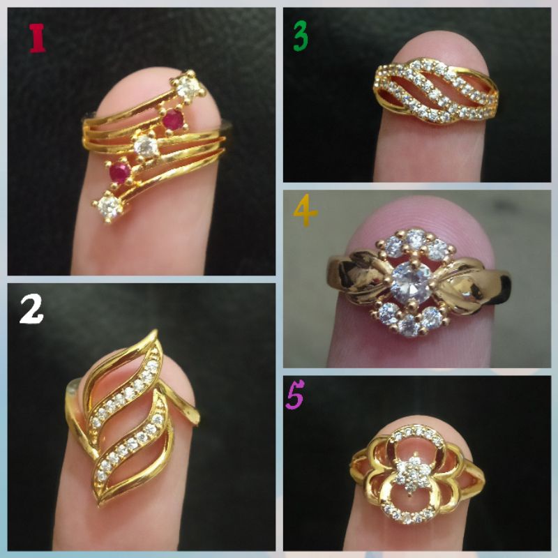 AC-2000.Cincin xuping wanita berlapis emas dengan mata zircon cantik.