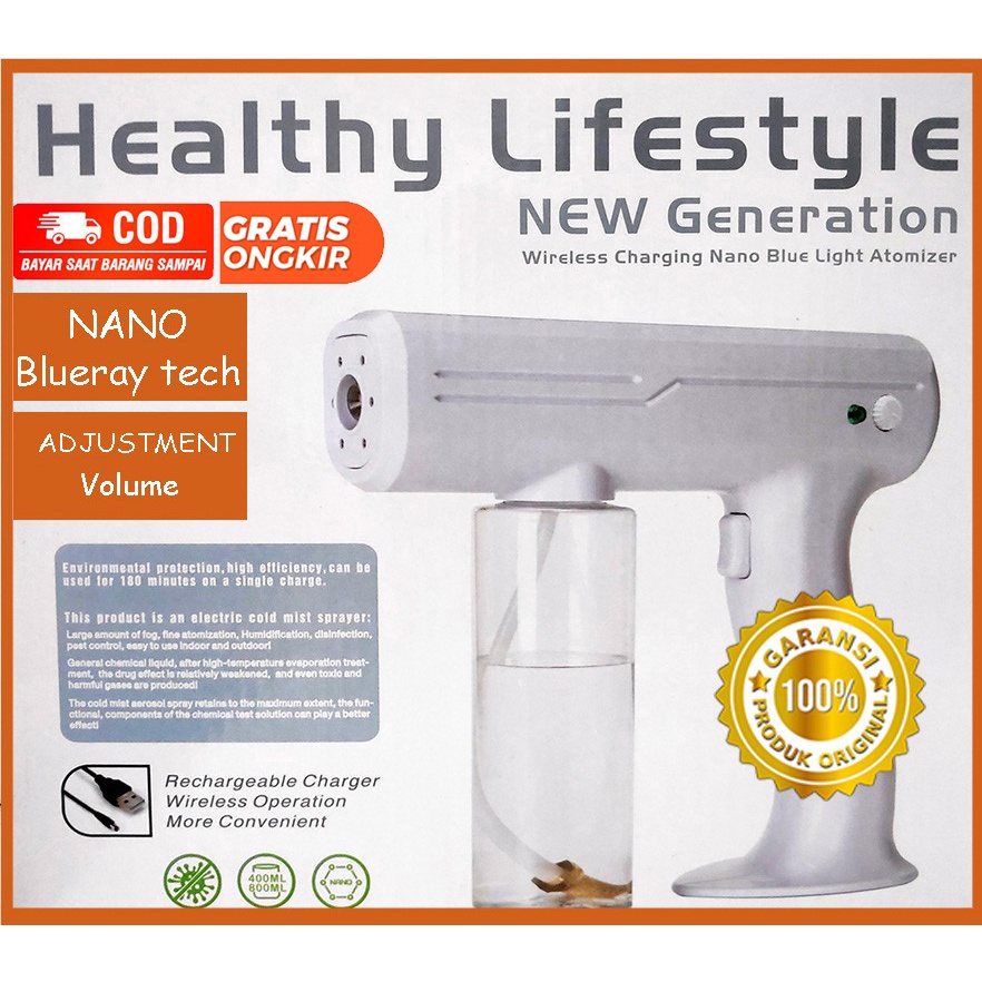 Nano Spray Gun Wireless  Disinfektan Healthy Lifestyle Atomizer II 800ML