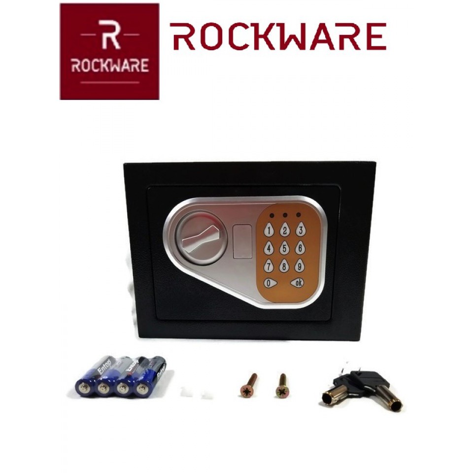 ROCKWARE Mini Safety Box with PIN Lock - 17x23x17cm - RW-170E