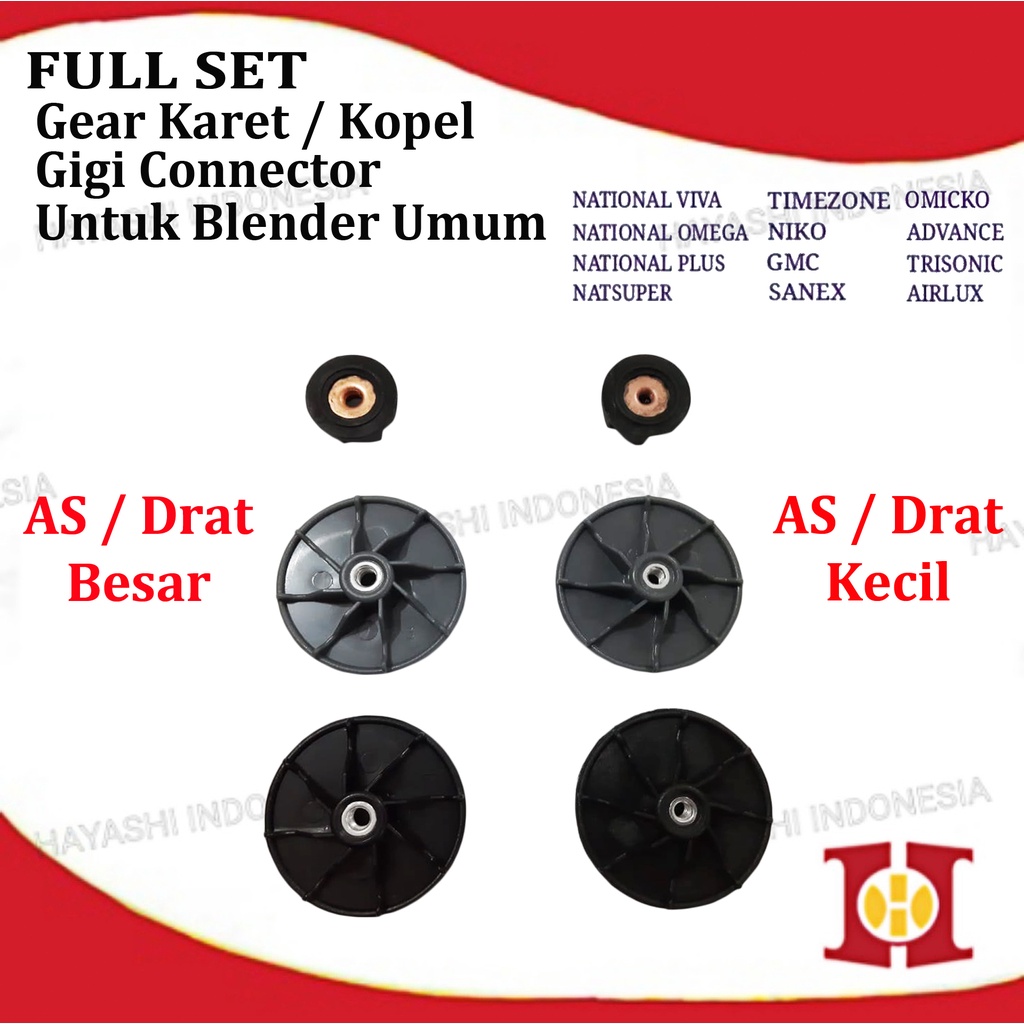 Gear Gigi Kopel Blender Karet Pisau Miyako Na tional Universal -5pcs