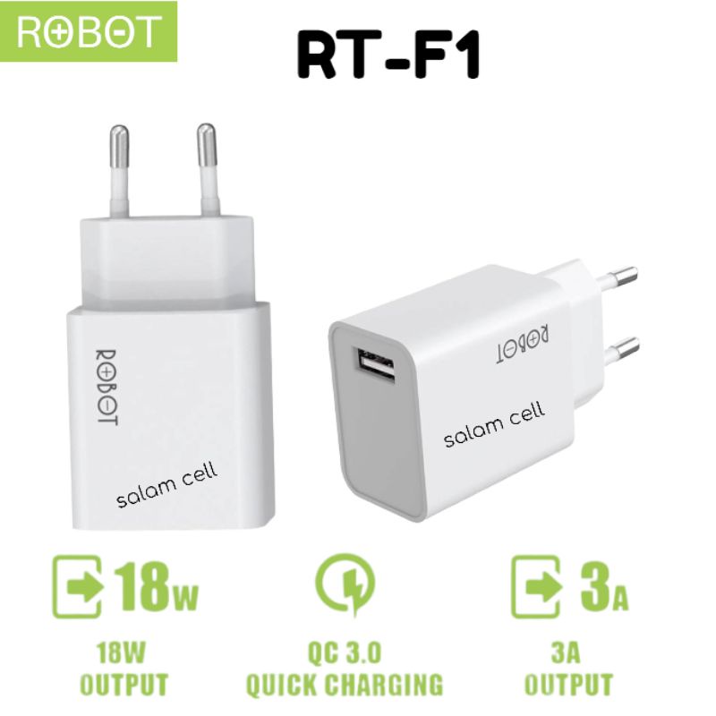 Charger HP ROBOT RT-F1 18W Quick Charger 3A Original ROBOT RTF1 Garansi Resmi