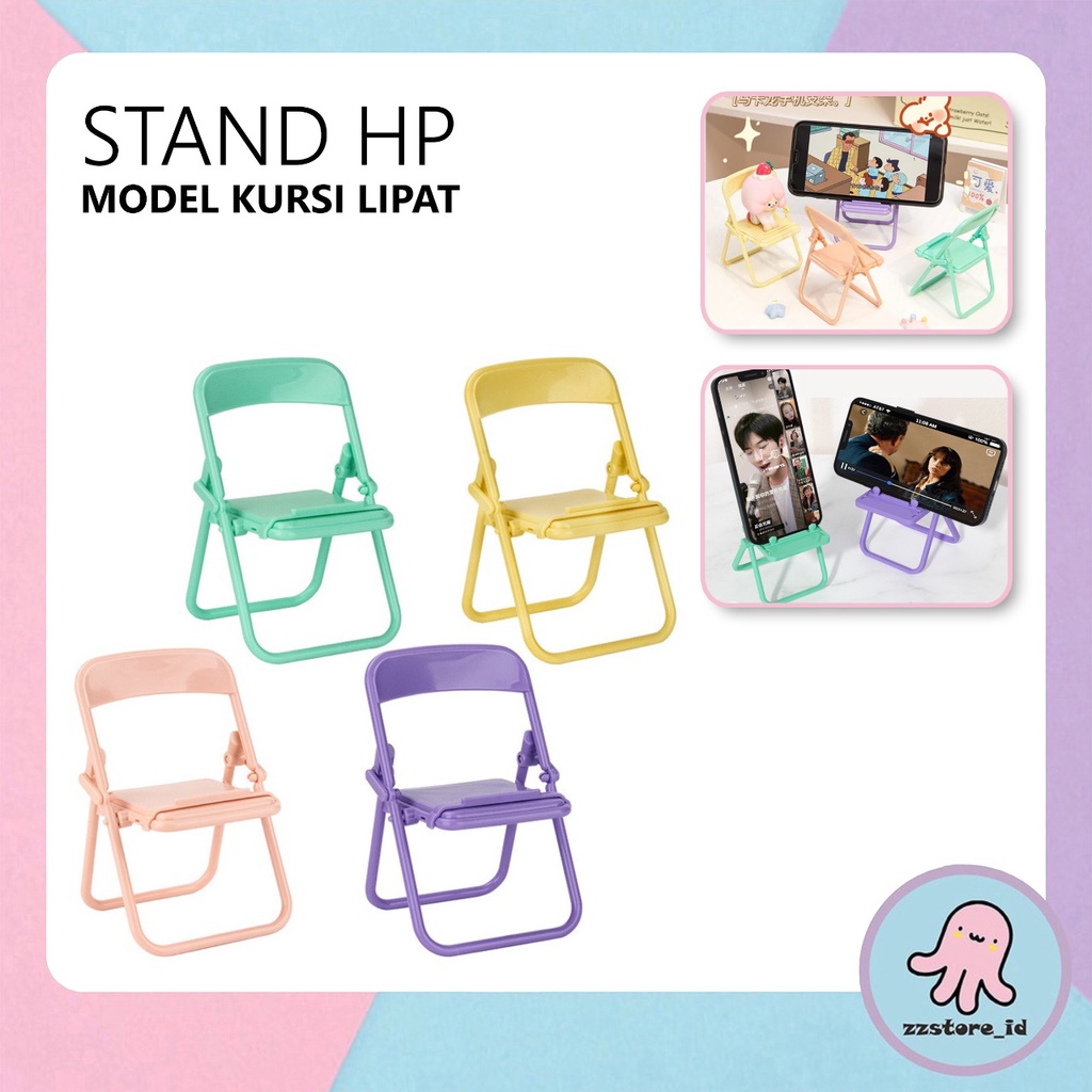 HD53 - Stand Hp Model Kursi Lipat Macaron / HD-53 Holder Smartphone Model Kursi Macaron