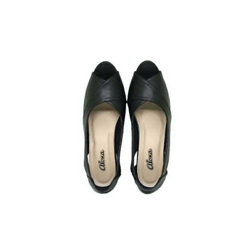 OXFORD BIG SiZE 41 42 43 44 45 Pantofel Higheels Kulit Hitam / Sepatu Kerja Kantor SPG Formal JUMBO, 42