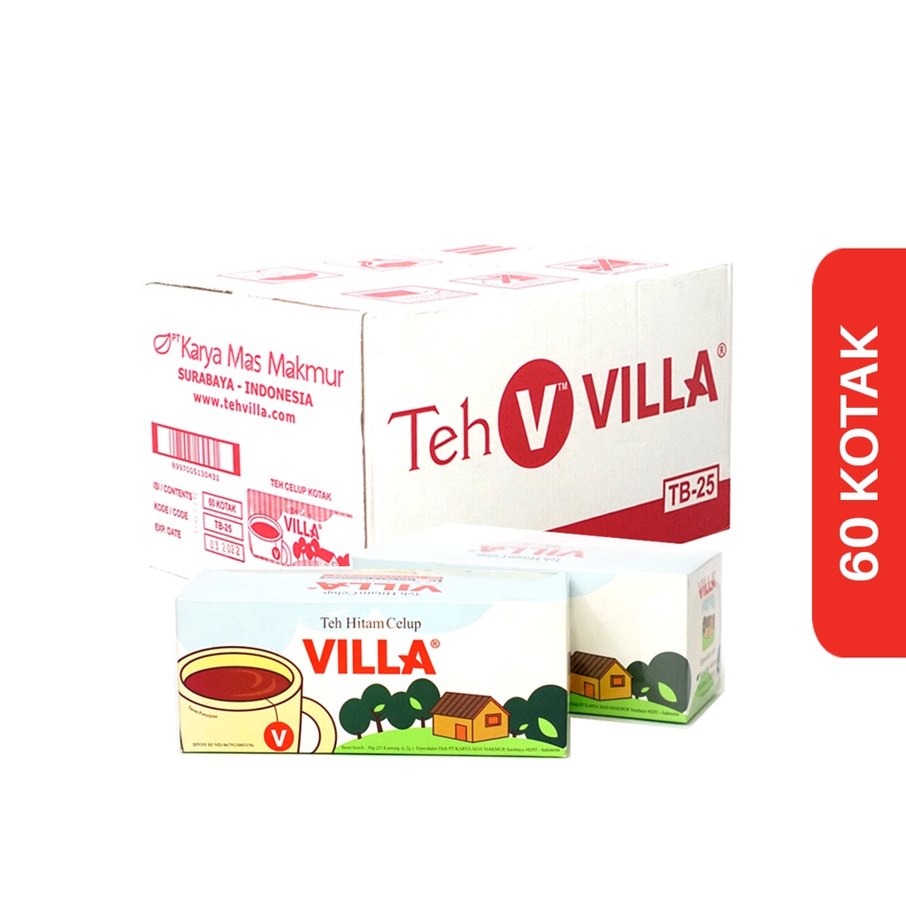 

Teh Villa, Teh Celup Hitam Kotak (Karton)- Black Tea, Teh, Teh Hitam