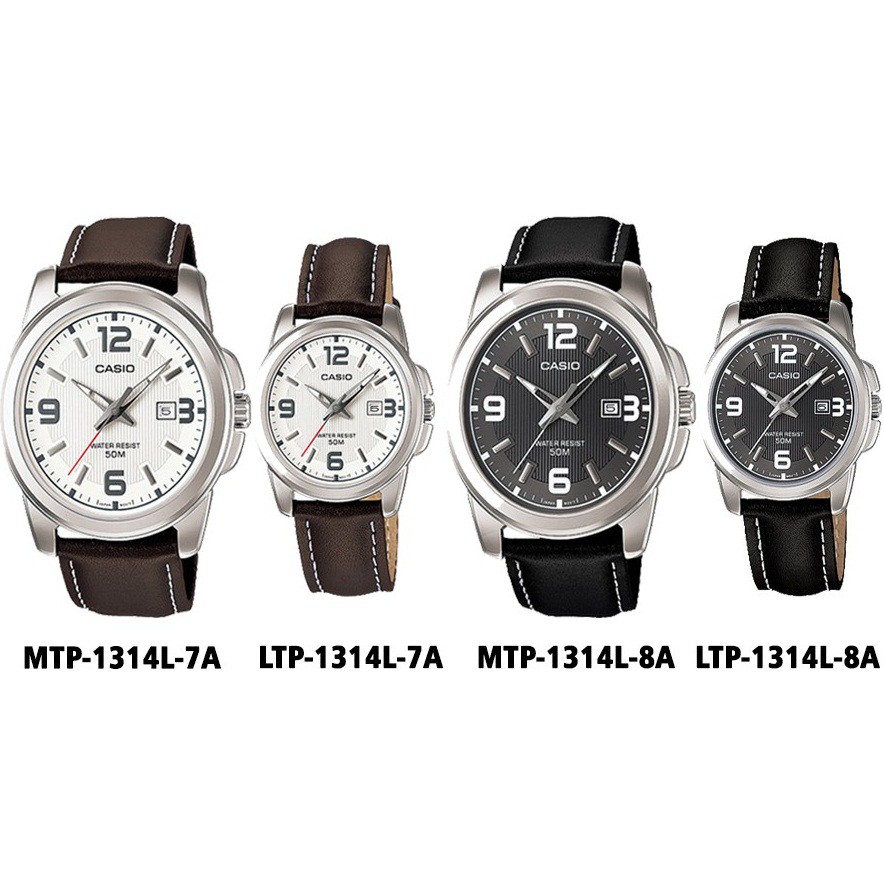 Casio Original MTP-1314L dan LTP-1314L  (simple and glamorous) Jam Tangan Kulit