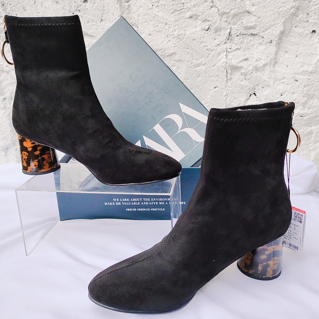 ZR Painted Heeled Ankle Boots 1768