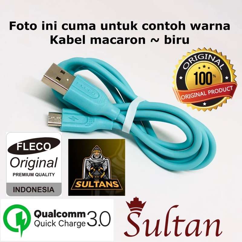 PROMO ~1TOPLES ISI 40PCS T123 T124 T125 KABEL DATA MAKARON FLECO ORIGINAL MICRO TYPE C ip8