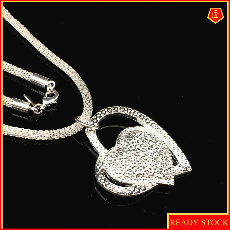 [Ready Stock]Heart-to-Heart Necklace Korean Fashion Trendy Unique