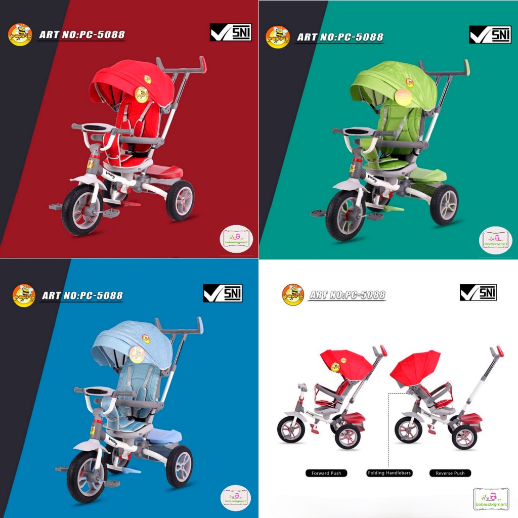 SEPEDA ANAK RODA TIGA 3 PACIFIC TRICYCLE PC 9901 / 9950 / 9952 / 5199 / 5088 / PMB T 16 / ET 2251 STROLLER STROLER