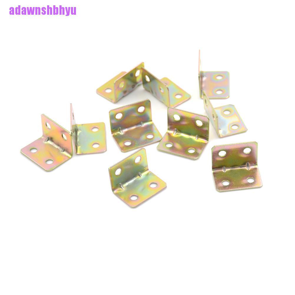 10 Pcs Bracket Rak Sudut Kanan 90 Derajat Bahan Logam Ukuran 25x25 X 16mm