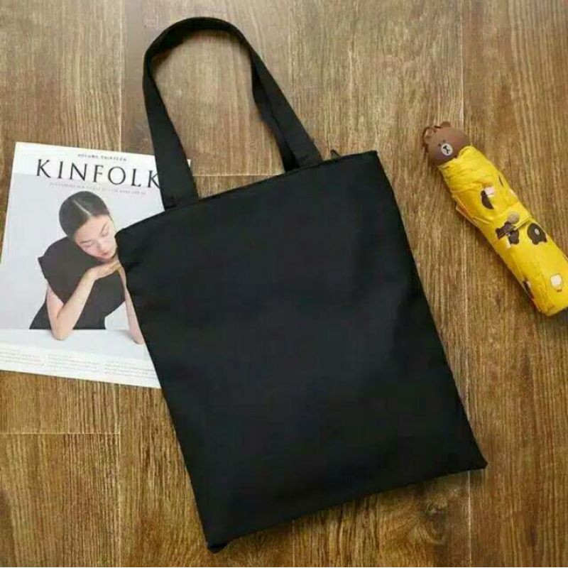 CAHAYA PELANGI (CPS) TAS TOTE BAG CANVAS POLOS HITAM