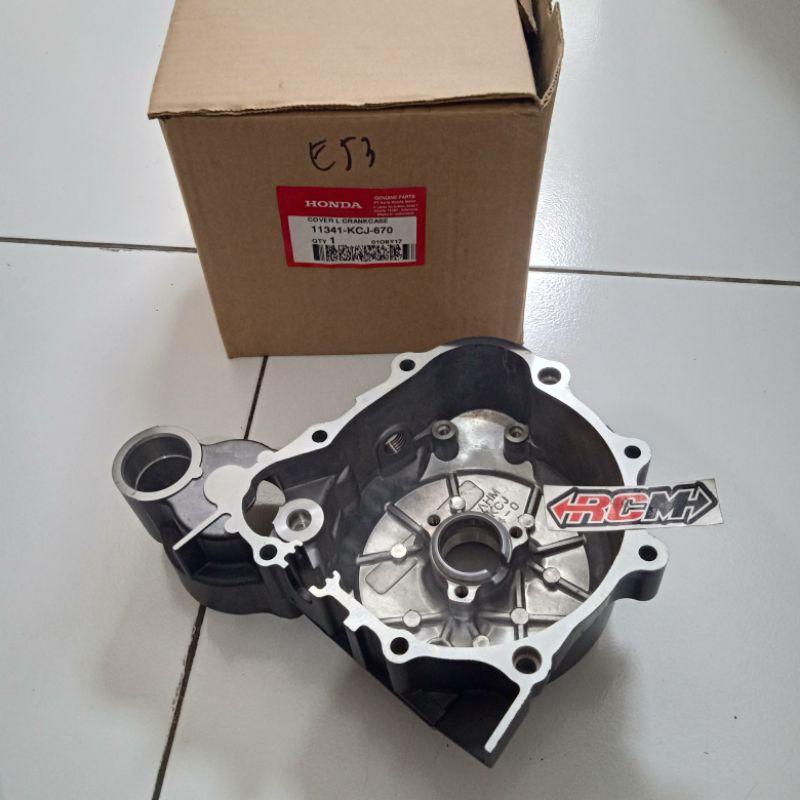 COVER TUTUP BAK MAHNIT MAGNIT MAGNET COVER LEFT CRANK CASE BAGIAN KIRI HONDA TIGER REVO ORI ORIGINAL ASLI HONDA AHM HGP  11341-KCJ-670