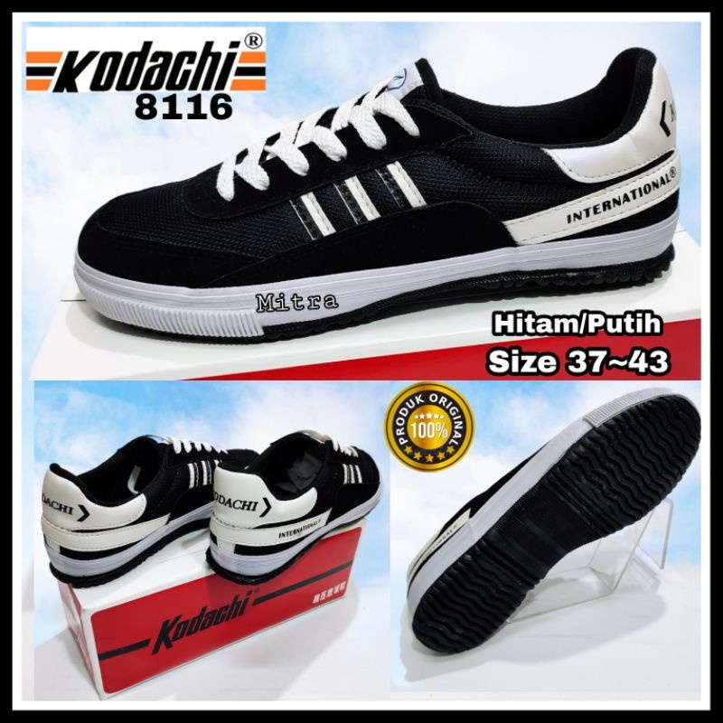 Kodachi 8116 Original Kodaci Capung Sepatu Sekolah Pria Warna Black White Size 37 s/d 43 Murah Berku