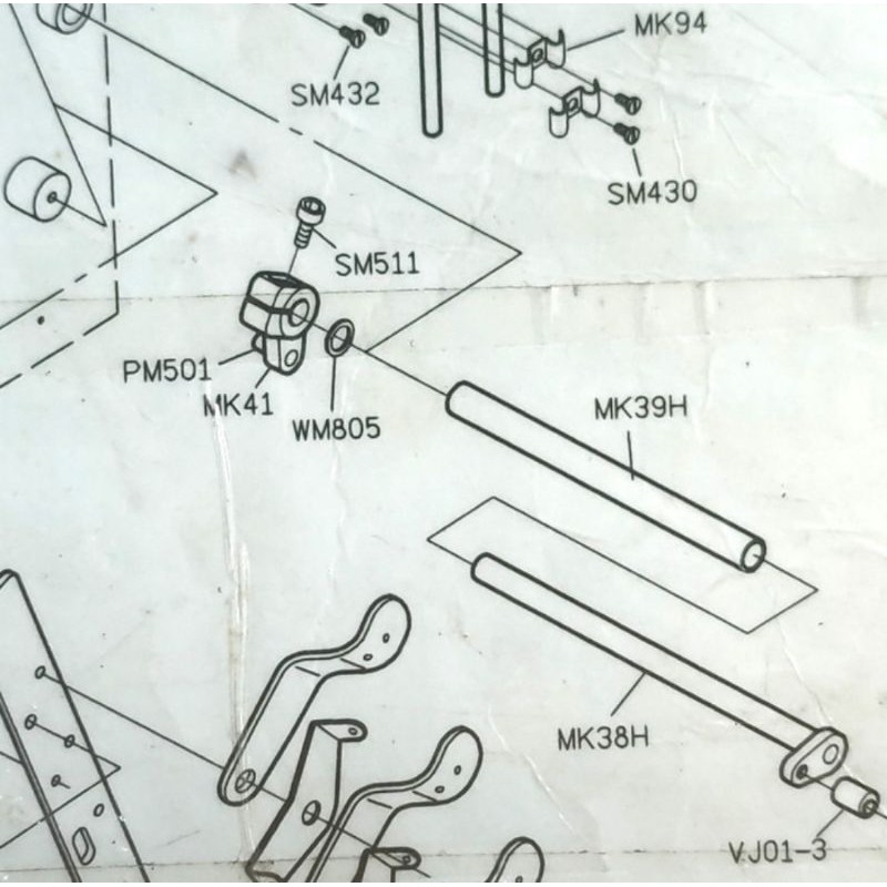 SM511 Asli Siruba Baut Engkol Tension Mesin Jahit Kamkut/Overdeck Siruba F007