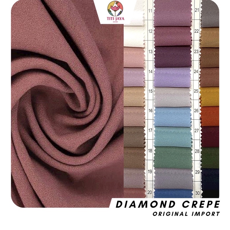 (TERMURAH DI SHOPEE!) Kain DIAMOND CREPE Bahan Jilbab / Diamond Italiano Georgette STRETCH ORI IMPORT ITALIANO HIJAB Bergo Maryam Jorjet Georgete georget SCARF MELAR