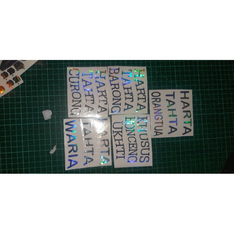 Stiker sticker hologram harta tahta custom apa saja