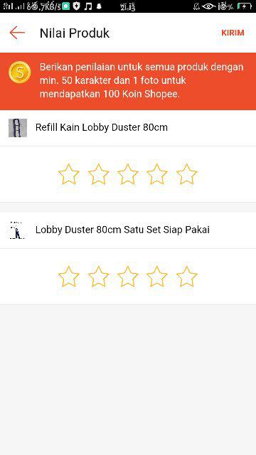 Refill Kain Lobby Duster 80cm