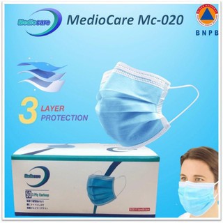 DOMPET ID - MASKER 3 PLAY - FACEMASK IZIN BNPB ORIGINAL 50PCS (KOTAK MASKER RANDOM)