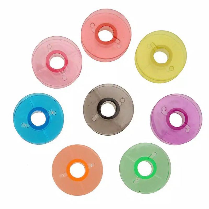 BOBBIN SPOOL PLASTIK WARNA WARNI