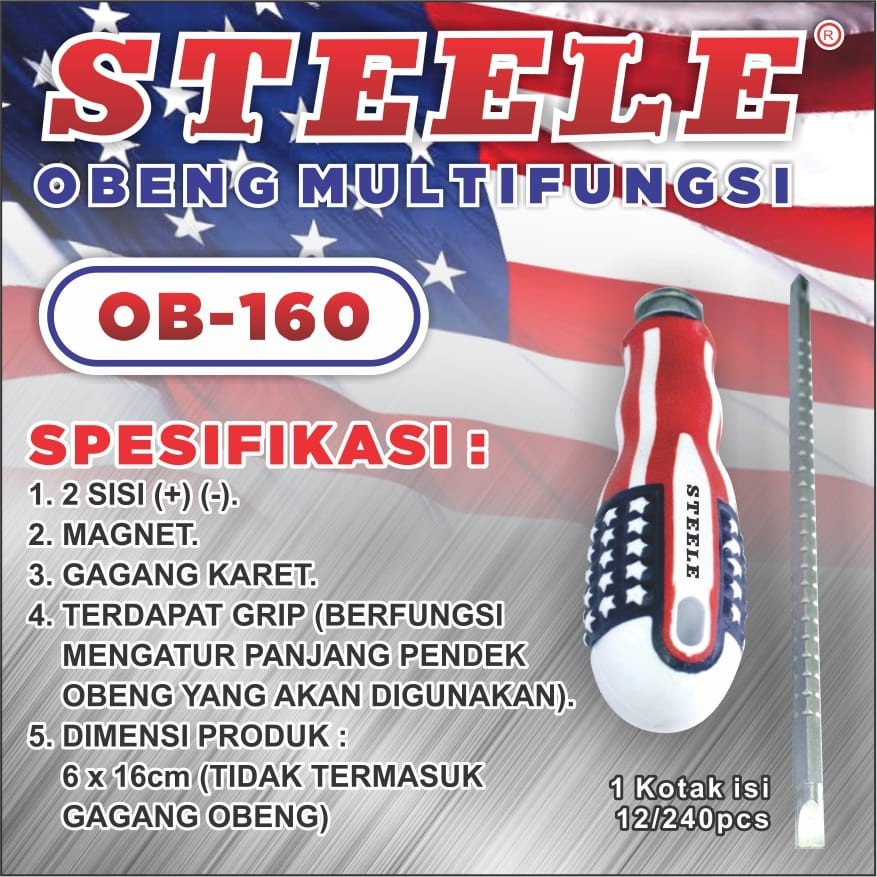 Obeng Bolak Balik 2 Motif Amerika obeng plus obeng belimbing 2 sisi