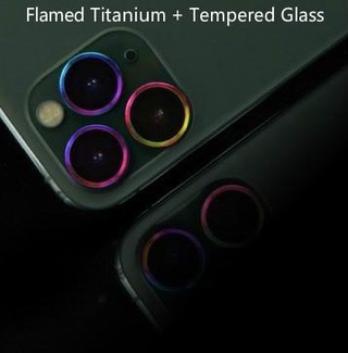 Pelindung Lensa Kamera Bahan Titanium Sapphire Metal Dan Tempered Glass Untuk iPhone 13 12 11 Pro Max