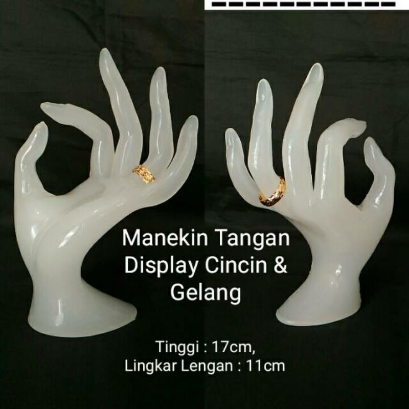 Manekin Tangan Ok untuk Pajangan Cincin, gelang dll Patung Tangan Ok Display Cincin Display Gelang Akrilik Tangan Acrylic Tangan