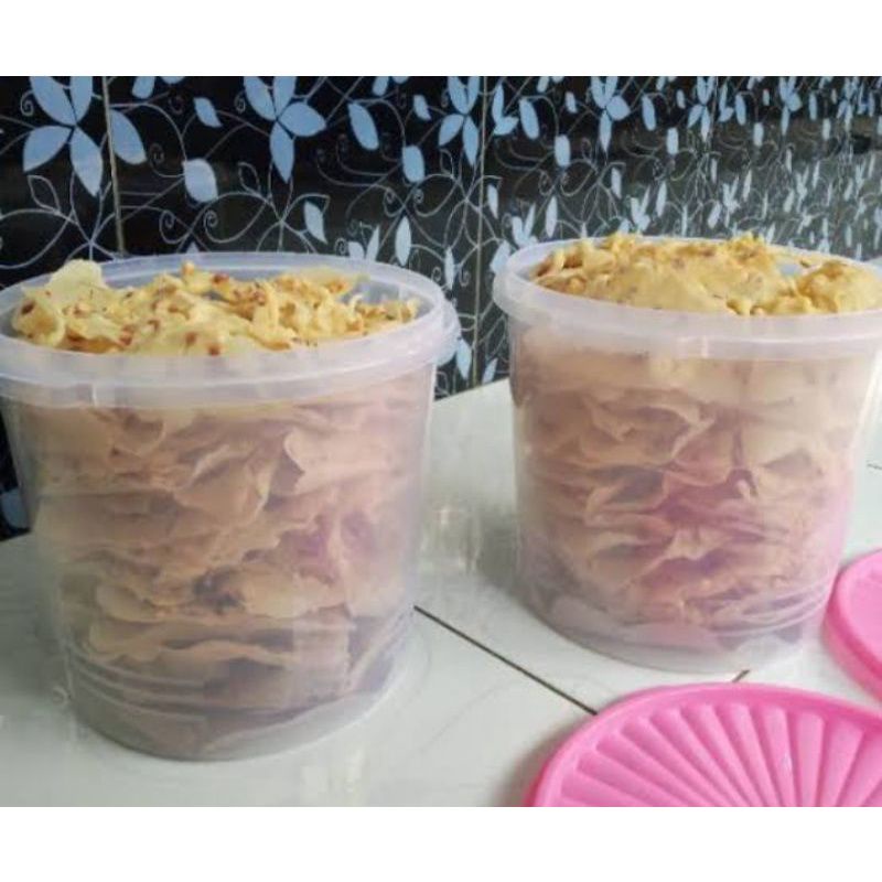 

Peyek kacang/peyek rebon toples 3liter