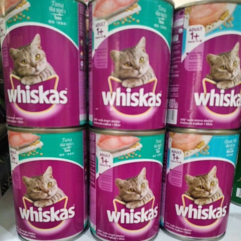 Whiskas kaleng 400gr all varian / Makanan Basah kucing / Wet food