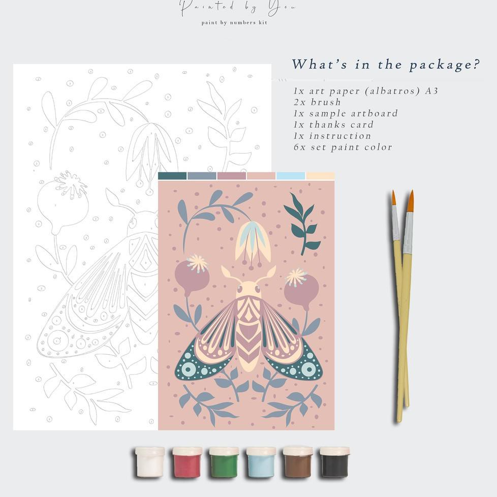 

Paint By Number Kit A3, insect series (KODE 6968)