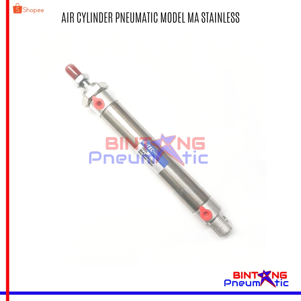 

MA 25x100 AIR CYLINDER PNEUMATIC R-TEC STAINLESS TUBE