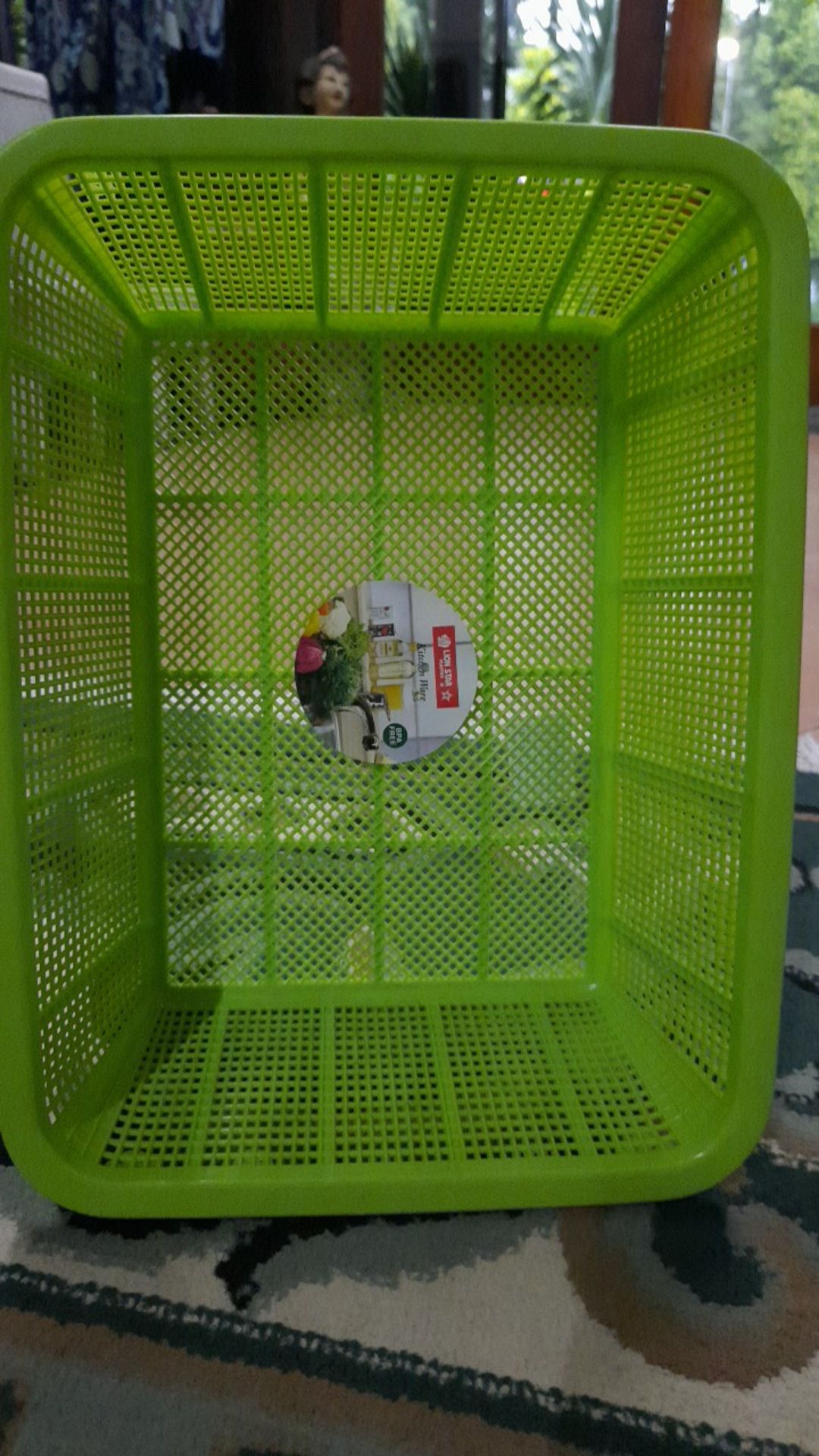 Keranjang Plastik Peniris Buah-buahan Serbaguna Square Baket Small Bw-26 Tempat Sayuran Murah