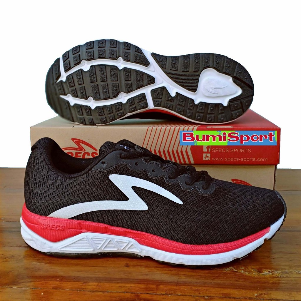 Sepatu Running Specs Dual Enduro Black/Emperor Red/White Original