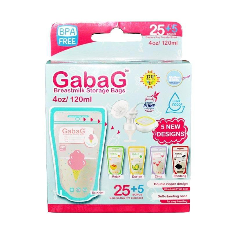 Gabag Kantong ASI 120ml Warna Warni Breastmilk Storage Bags 4oz