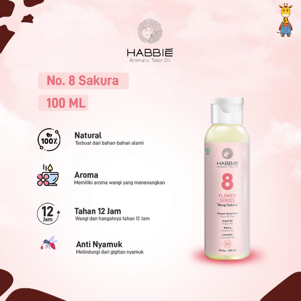 Habbie Minyak Telon Flower 100ml - Minyak Telon Bayi