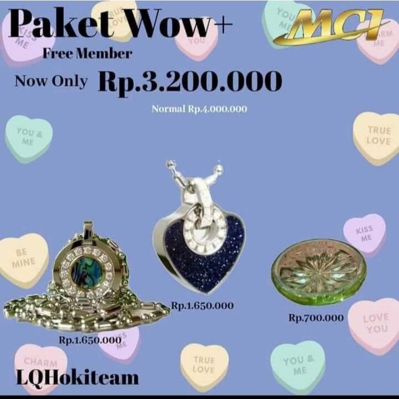 Paket Wow Plus - Kalung Kesehatan Pendant MCI ORI