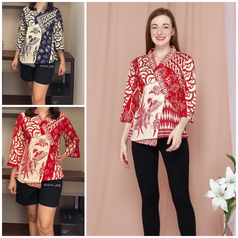 Atasan batik 262 HT / Blouse Batik Wanita Modern