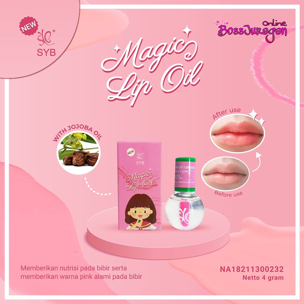 (BOSS)SYB Magic Lip Oil | Serum Bibir | Pelembab Bibir | BPOM