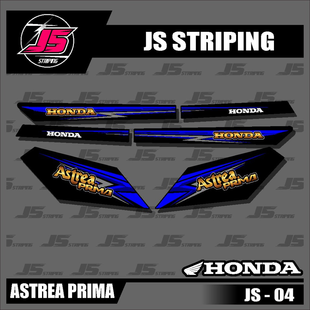 Stiker Striping Lis Variasi Motor Astrea Prima motif Grafis Elegant JS -04
