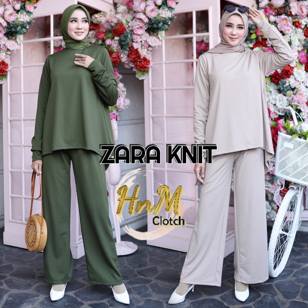 SETELAN/ATASAN/HM SET ZARA KNIT