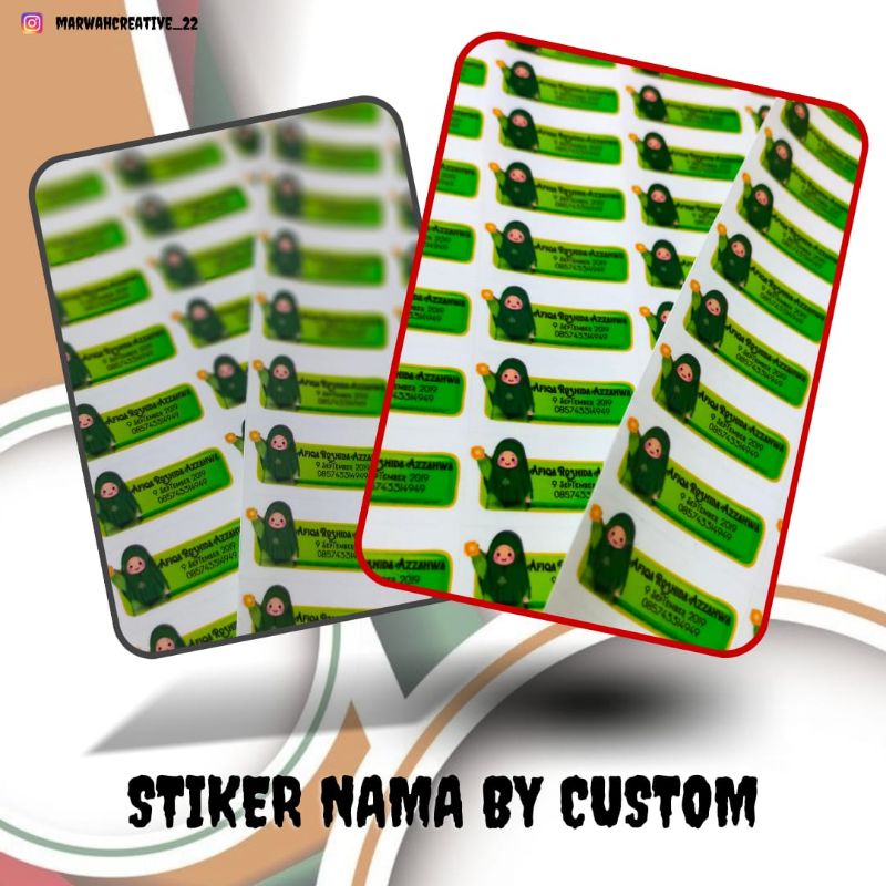 

Stiker Nama Custom